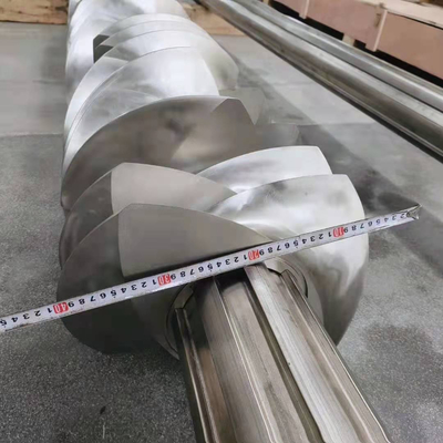 عناصر پیچ انتقال دو مارپیچ CTE75، دو اکسترودر، 2 پره ای و 3 پره ای