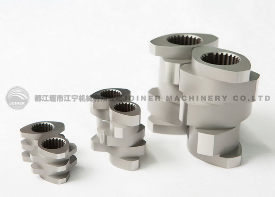 قطر 150mm مواد غذایی پف شده دو پیچ Extruder پیچ قطعات برای Pelletizer