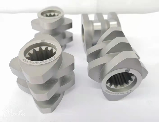 قطر 150mm مواد غذایی پف شده دو پیچ Extruder پیچ قطعات برای Pelletizer