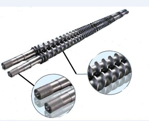 دوقلو پیچ شفت پلاستیکی طراحی اکسترودر اسکرودر قطعات پیچ اکسترودر مواد WR15E