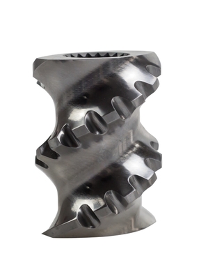پولیش آلومینیوم برنز دو پیچ Extruders پیچ عناصر 2 پرواز مقاومت به لباس