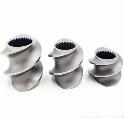 پلاستیک دوقلو پیچ اکسترودر مخلوط پیچ Screw Element Sandblast Treatment Surface