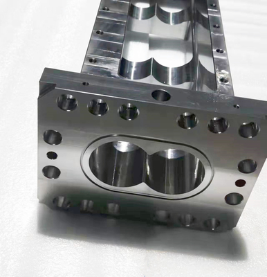سیلندر بشکه ای اجزای دستگاه اکسترودر دو پیچی ماشین کاری CNC دقیق